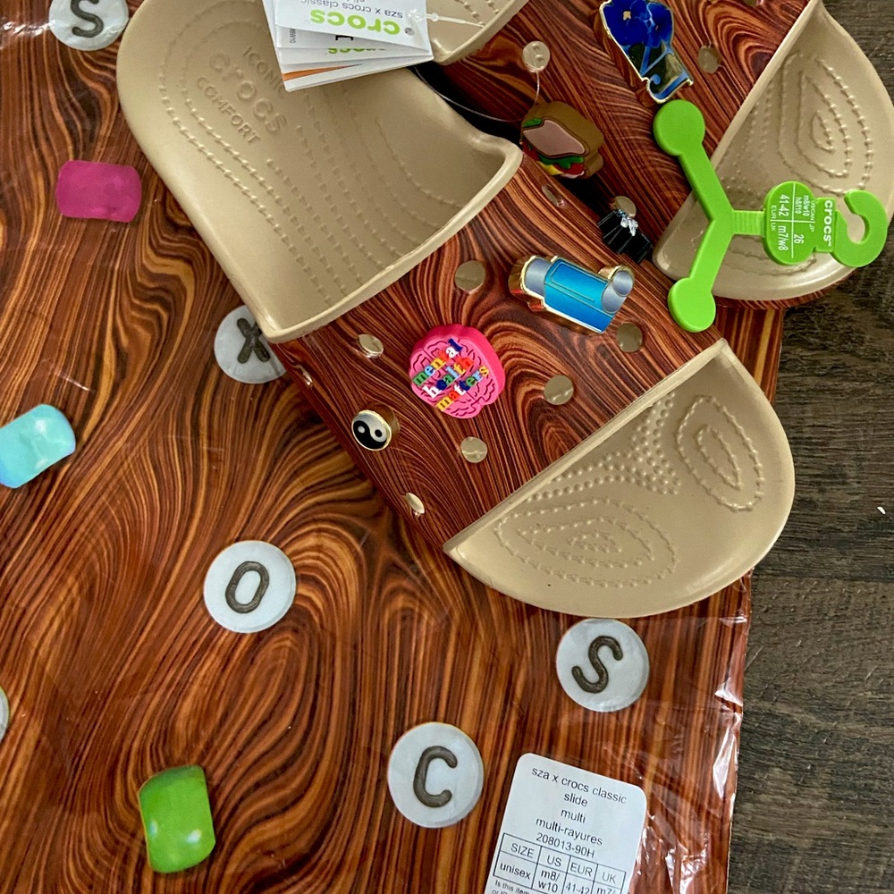 SZA Crocs Slides - Mens 8, Womens 10